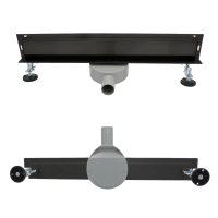 Odpływ liniowy ŚCIENNY CZARNY OBROTOWY 360° - 90 cm